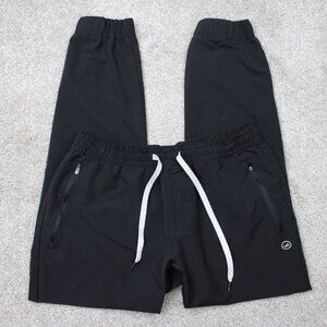 Wowie Pants Mens Large Black Joggers Sweatpants Drawstring Aztec Print Pockets